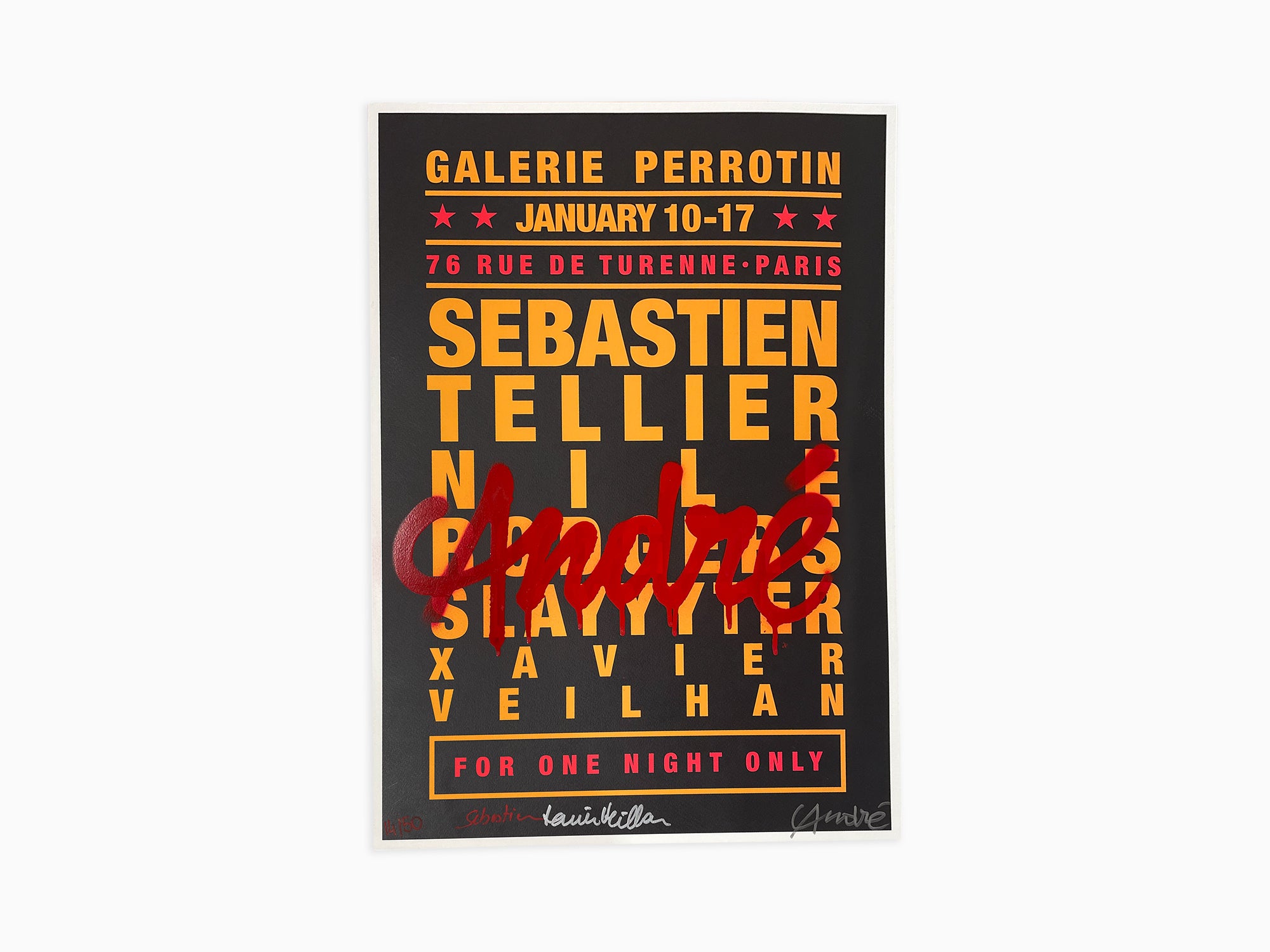 André - Galerie Perrotin One Night Only 2026 (amélioré à la main)