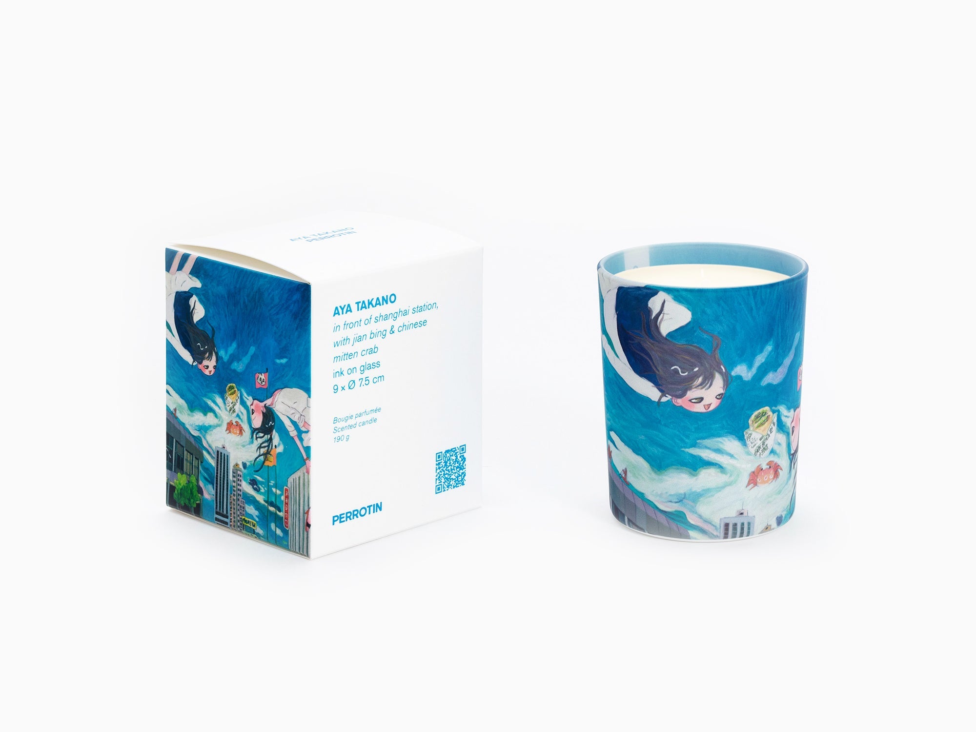 Perrotin x AYA TAKANO- devant la gare de Shanghai, avec jian bing et crabe chinois à mitaine Bougie