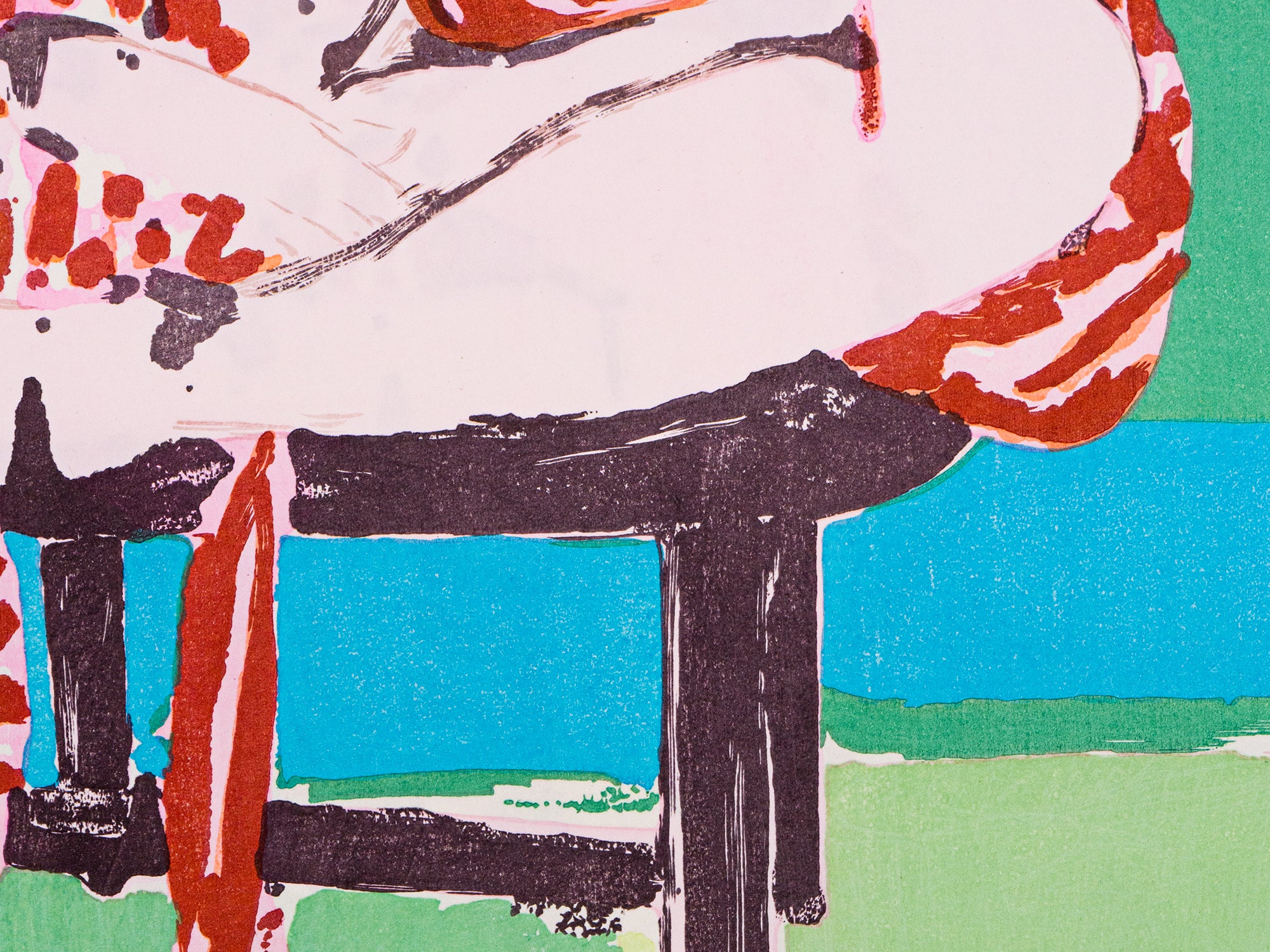 Claire Tabouret - Autoportrait en robe (violet) Ukiyo-e