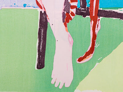 Claire Tabouret - Autoportrait en robe (violet) Ukiyo-e