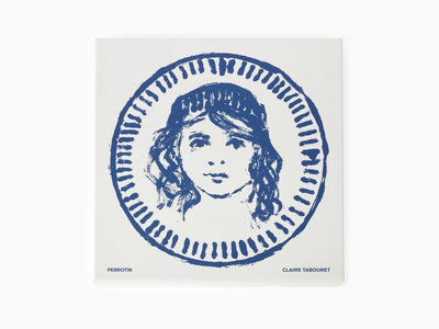 Claire Tabouret - Assiette décorative "Portrait à rayures