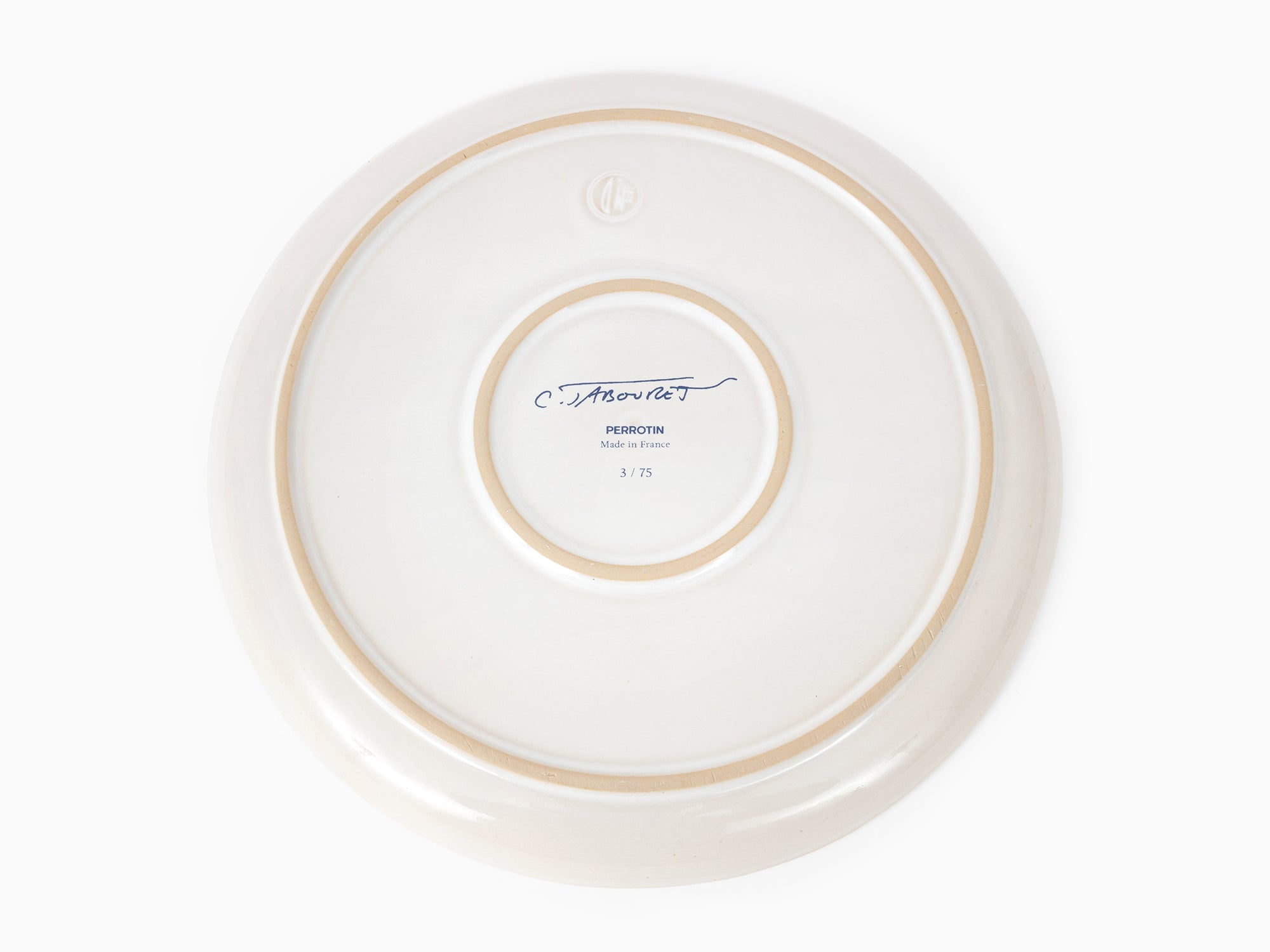 Claire Tabouret - Assiette décorative "Portrait à rayures