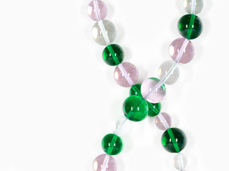 Jean-Michel Othoniel - Collier Rose, Vert et Cristal (25EN004)