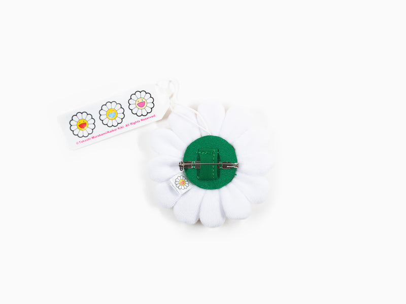 Takashi Murakami - Porte-clés peluche fleur - blanc et jaune