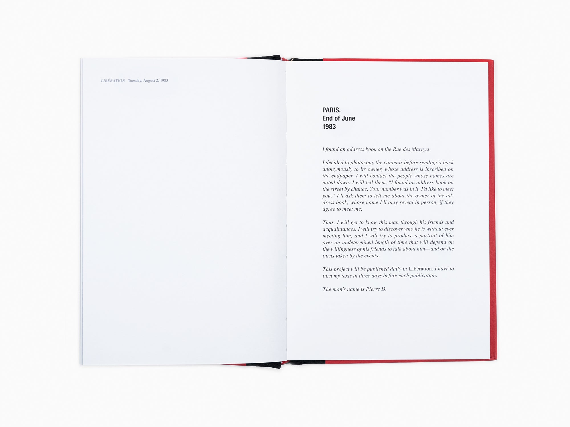 Sophie Calle - Le carnet d'adresses