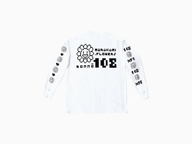 Takashi Murakami - 108 Bonno MURAKAMI.FLOWERS T-shirt à manches longues blanc