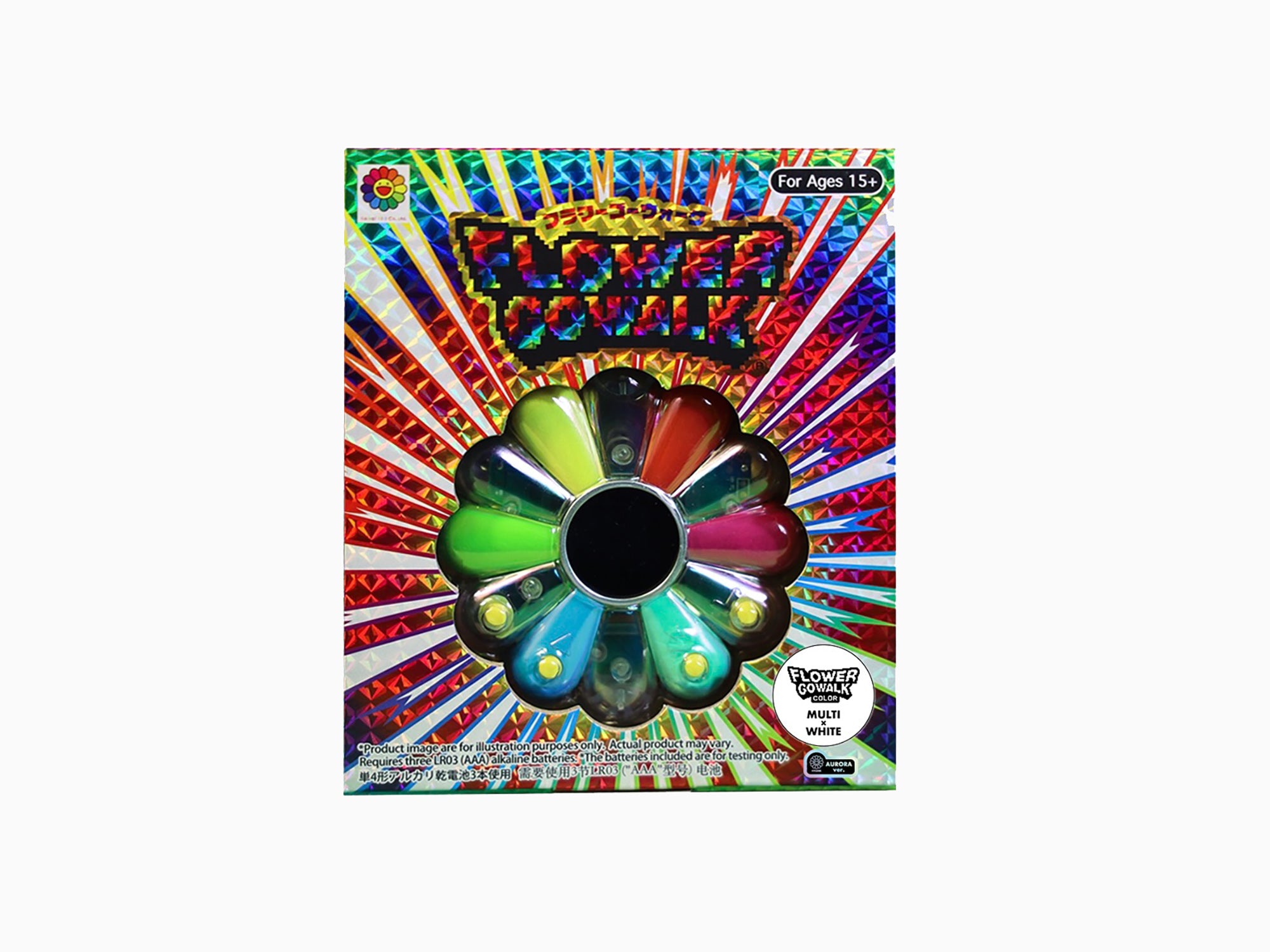 Takashi Murakami - FLOWER GO WALK COLOR / Aurora : Multi x White (avec FLOWER GO WALK CARD)