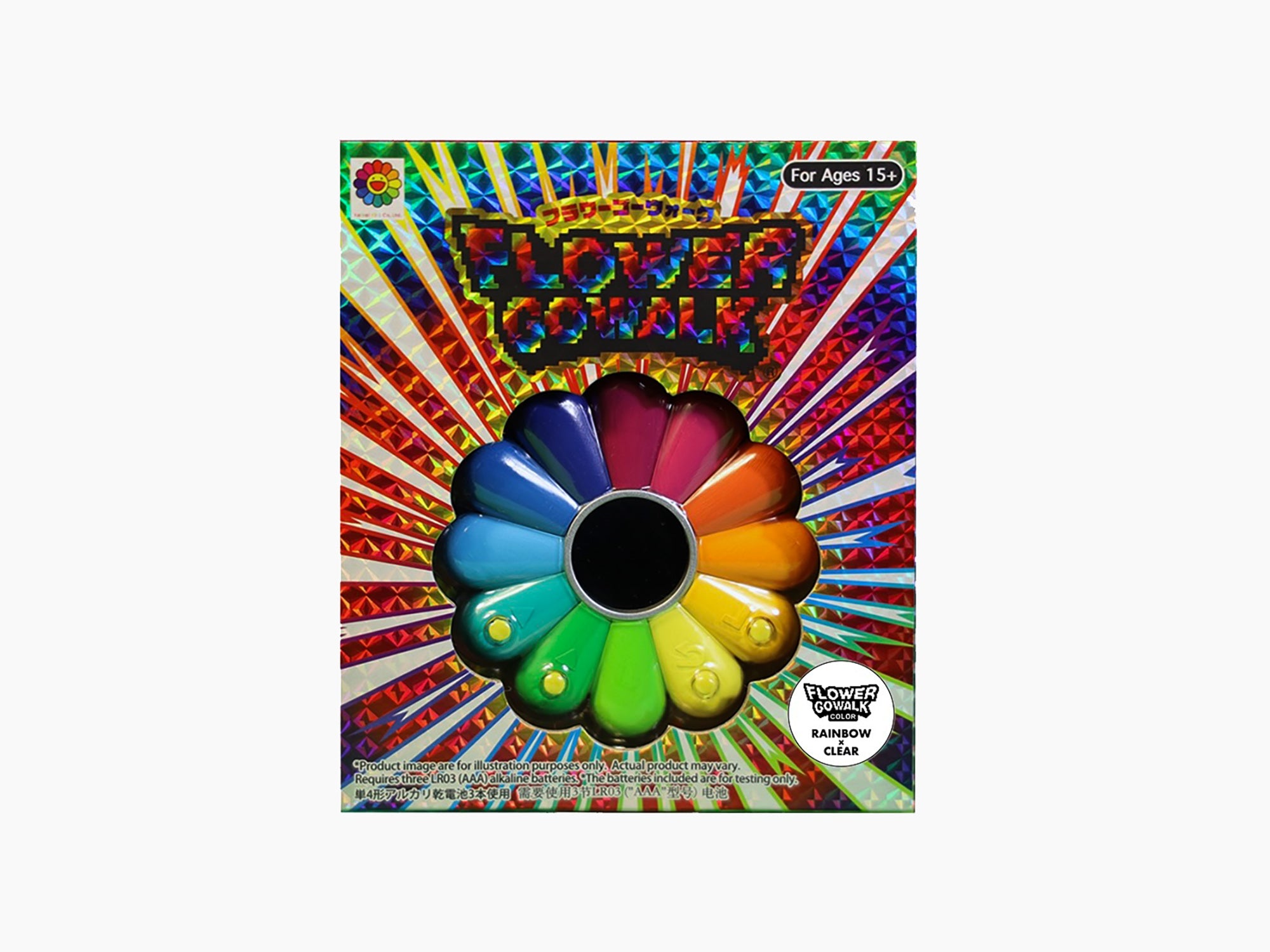 Takashi Murakami - FLOWER GO WALK COLOR / Rainbow x Clear (avec FLOWER GO WALK CARD)
