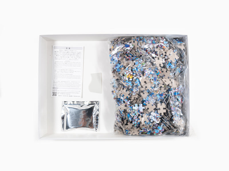 Takashi Murakami - Puzzle SKULLS & FLOWERS BLUE SIGNAL