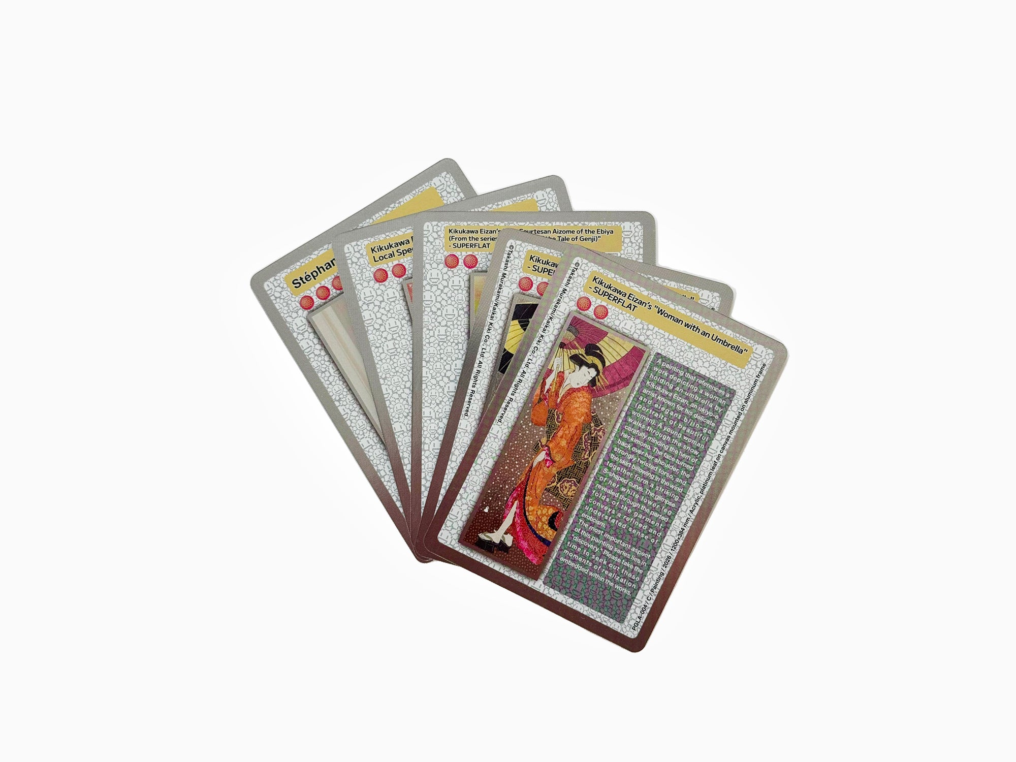 Takashi Murakami - Cartes à collectionner - Retour à l'ukiyo-e : des origines du superflat à la genèse du japonisme (lot de 5)