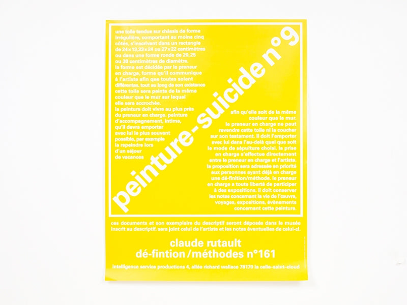 Claude Rutault - Peinture suicide n°9