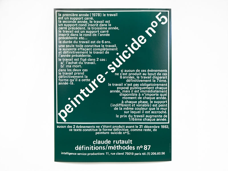 Claude Rutault - Peinture suicide n°5