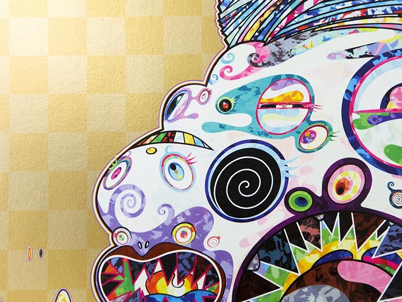 Takashi Murakami - Hommage à Francis Bacon - fond doré (panneau droit homme)