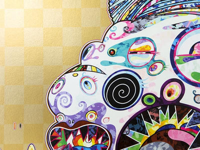 Takashi Murakami - Hommage à Francis Bacon - fond doré (panneau droit homme)