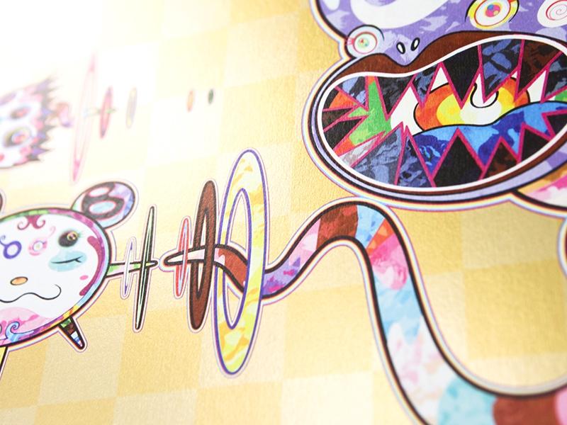 Takashi Murakami - Hommage à Francis Bacon - fond doré (panneau droit homme)