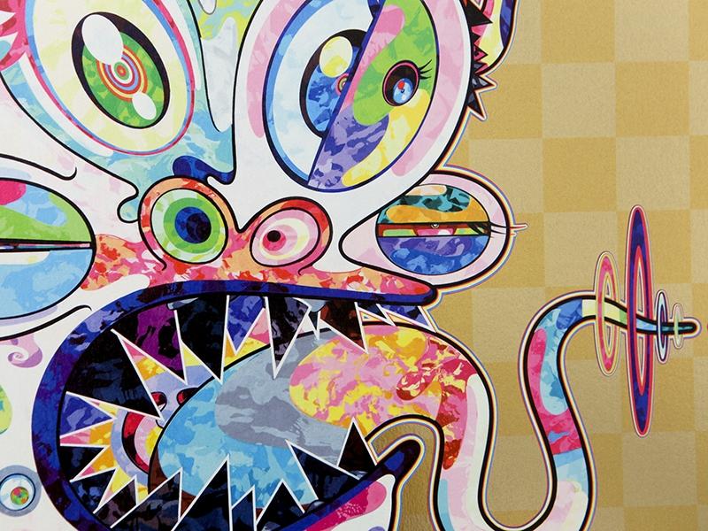 Takashi Murakami - Hommage à Francis Bacon - fond doré (panneau gauche femme)
