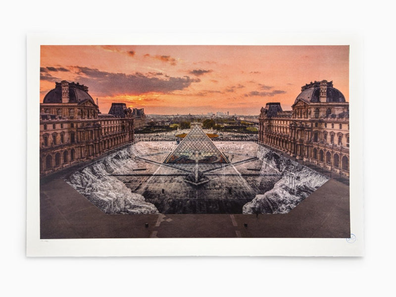 JR - JR au Louvre, 30 Mars 2019, 19h01, Paris, France, 2019 (coucher soleil)