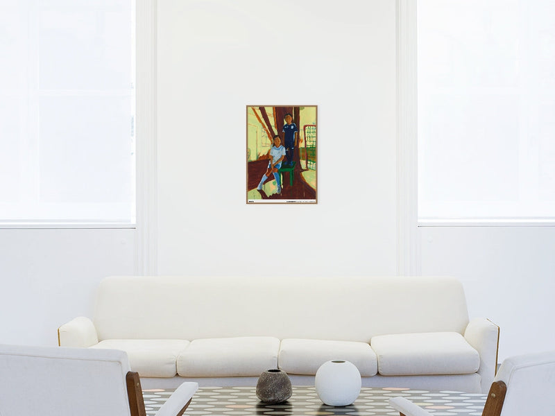 Claire Tabouret - Tegyu & Terrin dans le jardin, 2020 ( poster standard)