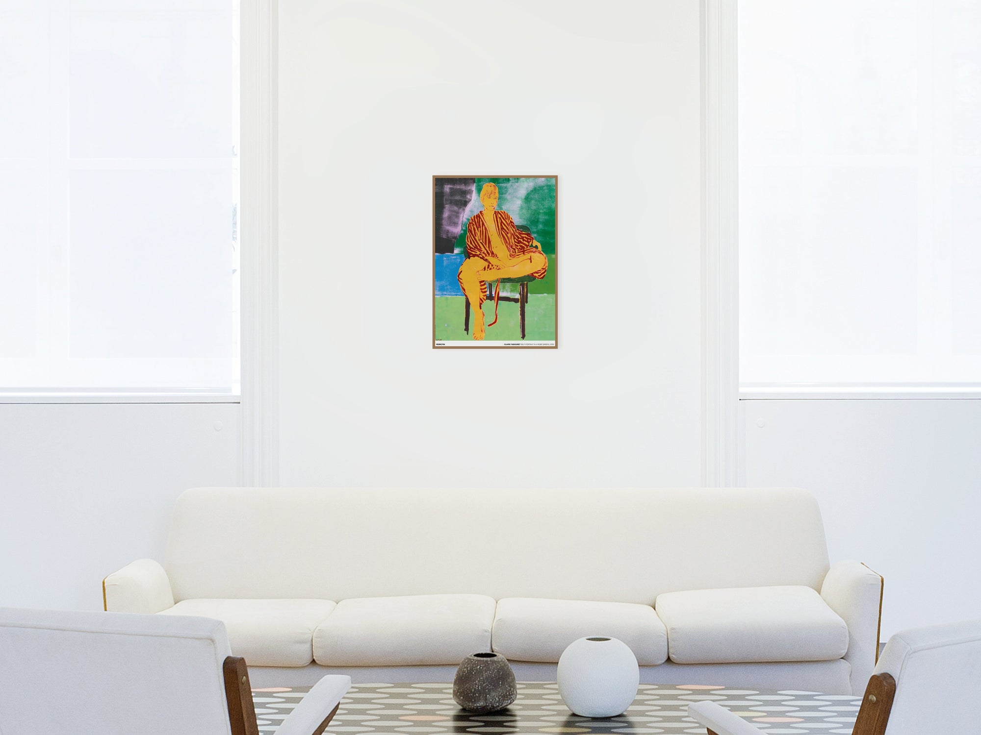 Claire Tabouret - Self-portrait in a robe (green)