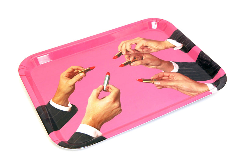 Seletti porte Toiletpaper - plateau rouge a levres