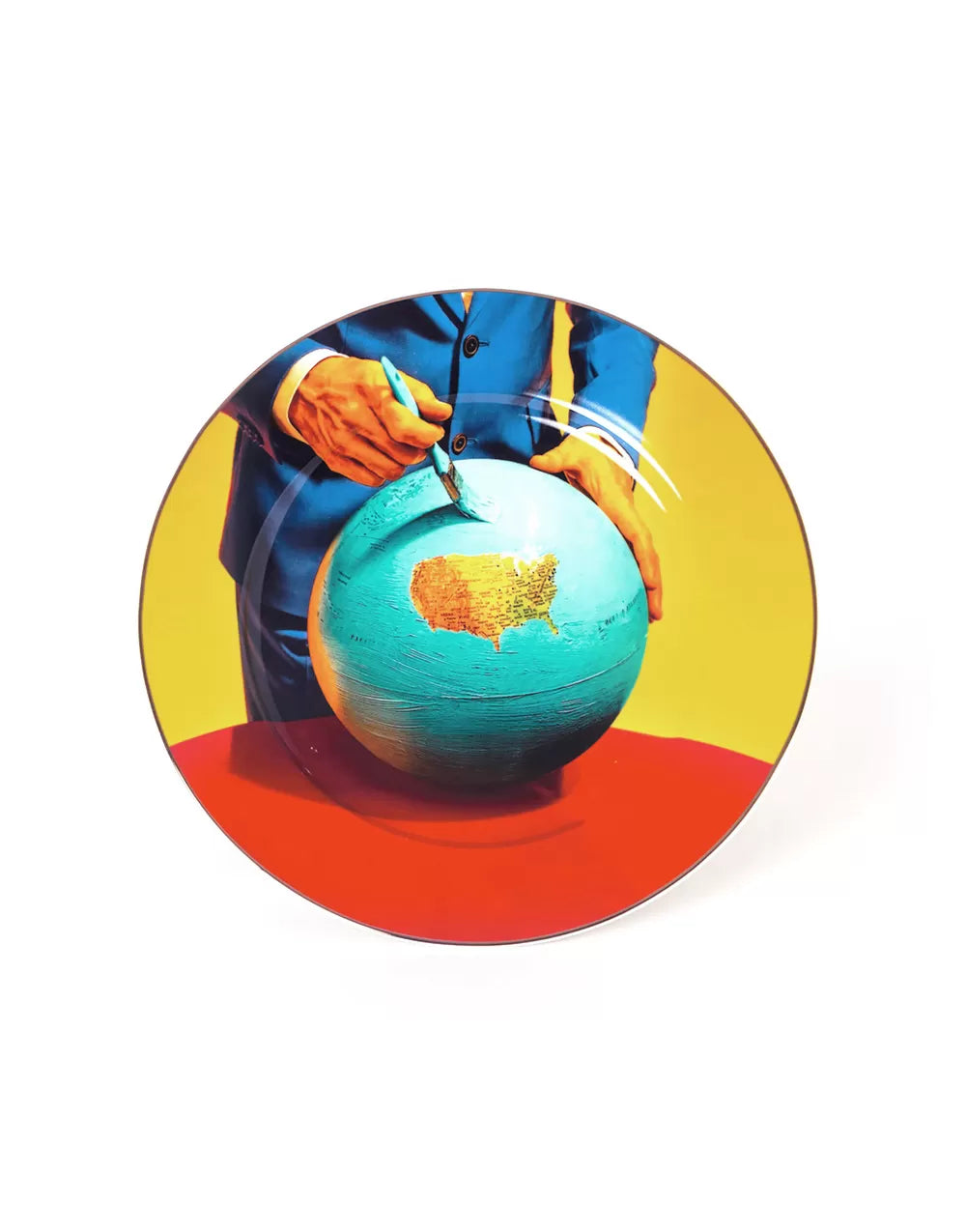 Seletti wears Toiletpaper - Assiette porcelaine dorée - Globe