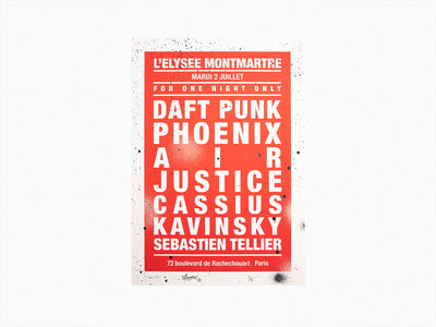 André - Dream Concerts (Daft Punk) Rouge / Blanc (rehaussé à la main)