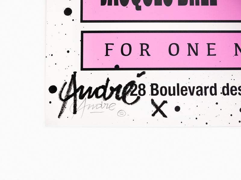 André - Dream Concerts (Serge Gainsbourg & Barbara) Rose / Noir (amélioré à la main)
