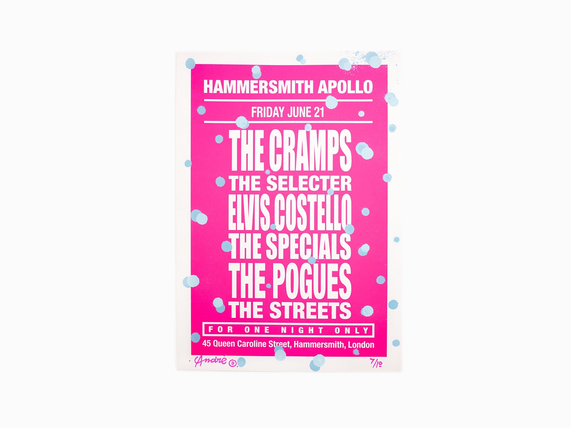 André - Dream Concert (The Cramps) Rose (amélioré à la main)