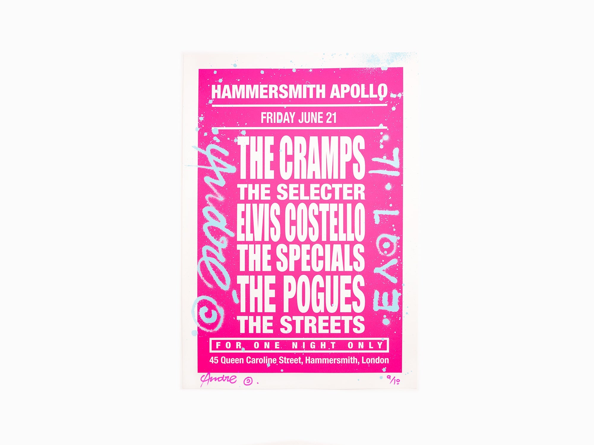 André - Dream Concert (The Cramps) Rose (amélioré à la main)