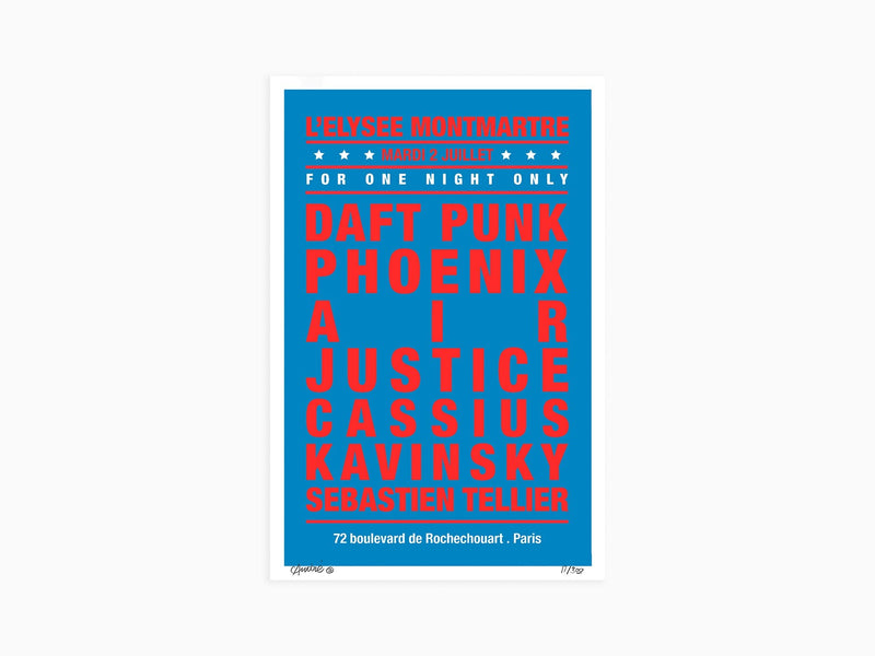 André - Concert de rêve "Daft Punk, L'Elysée Montmartre" - Bleu/Rouge