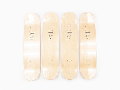 André - Skateboards - Ensemble de 4 planches à roulettes "La vie en rose".