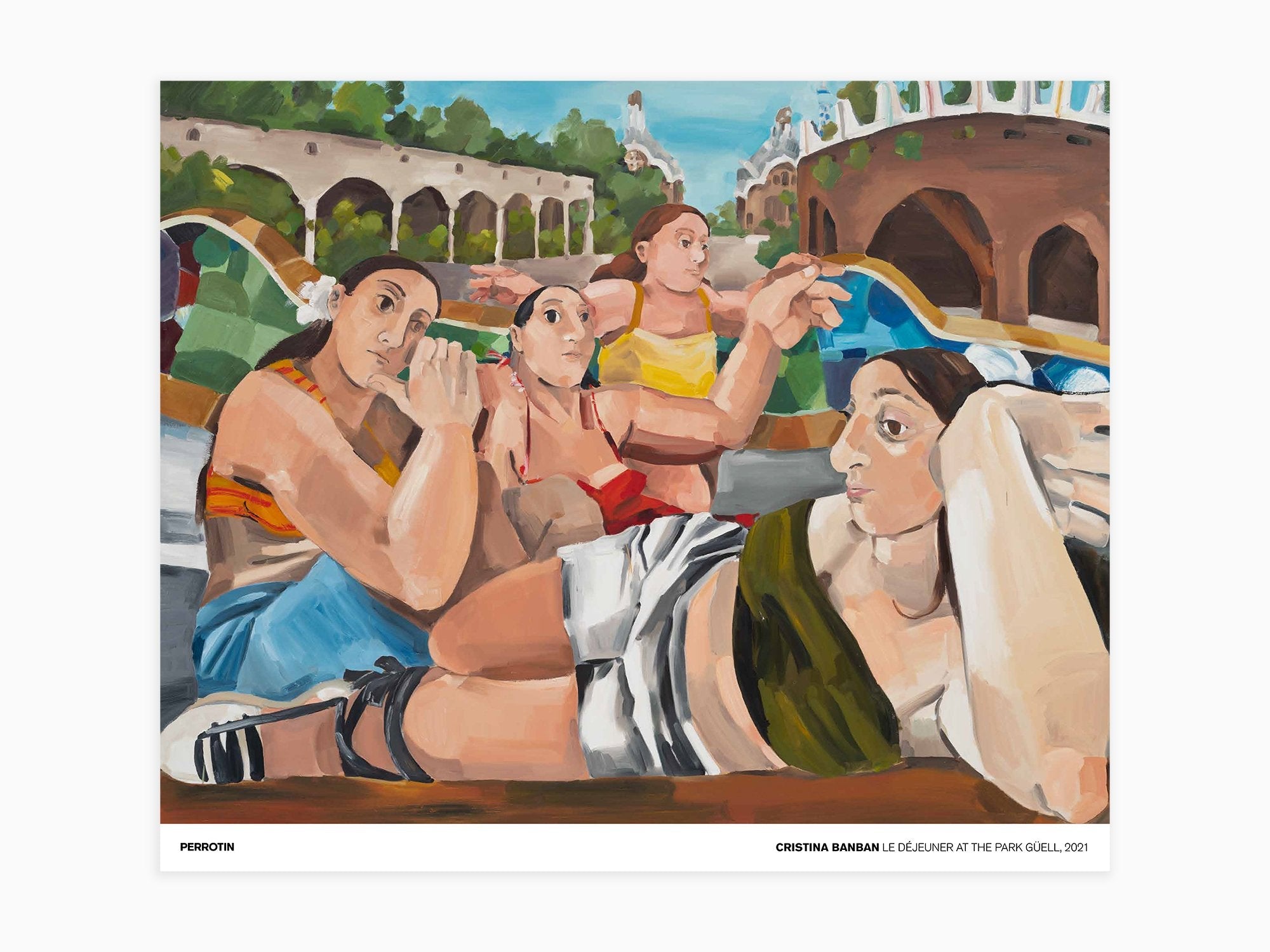 Cristina BanBan - Le Déjeuner at the Park Güell, 2021 (signé poster)