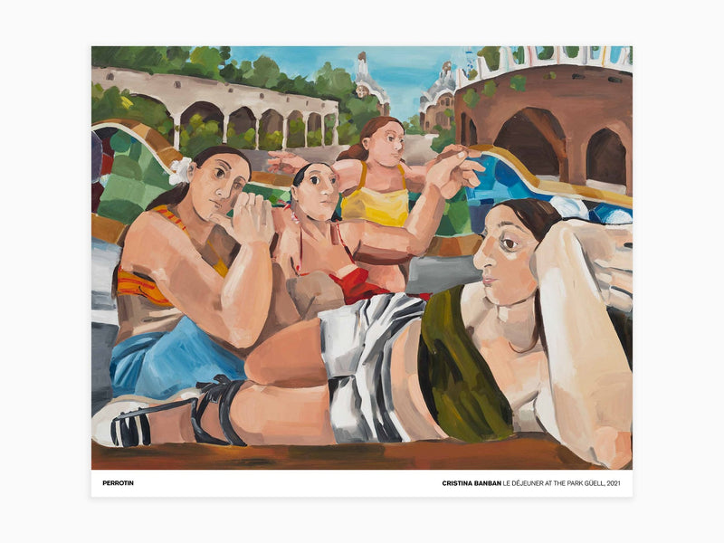 Cristina BanBan - Le Déjeuner at the Park Güell, 2021 (signé poster)