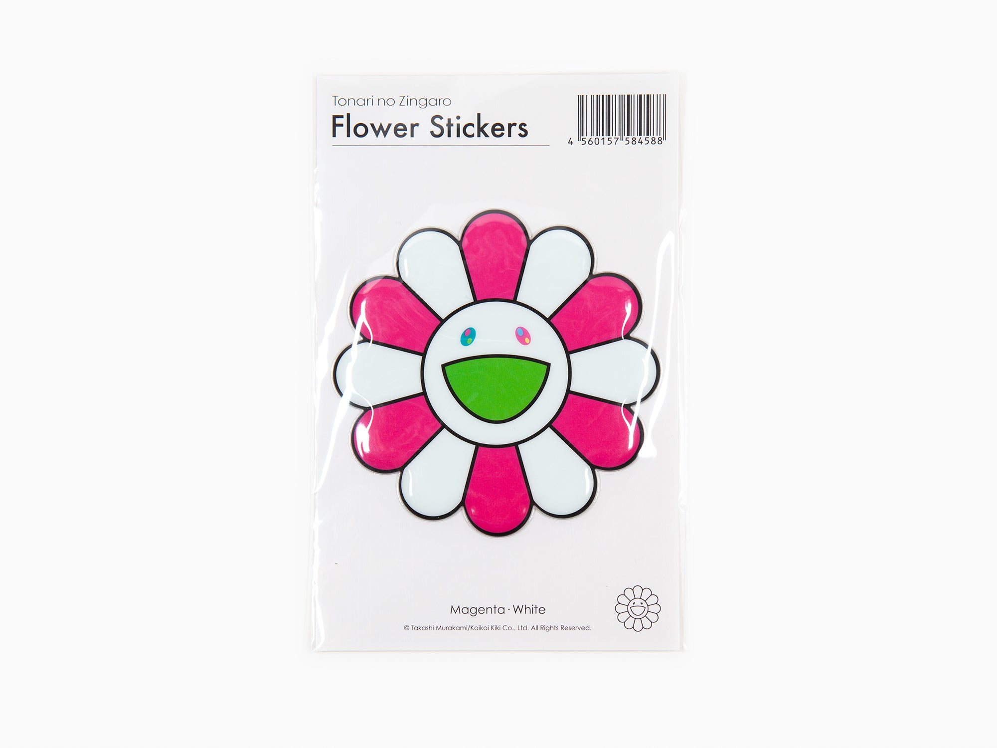 Takashi Murakami - Sticker Bubblingly - Magenta blanc