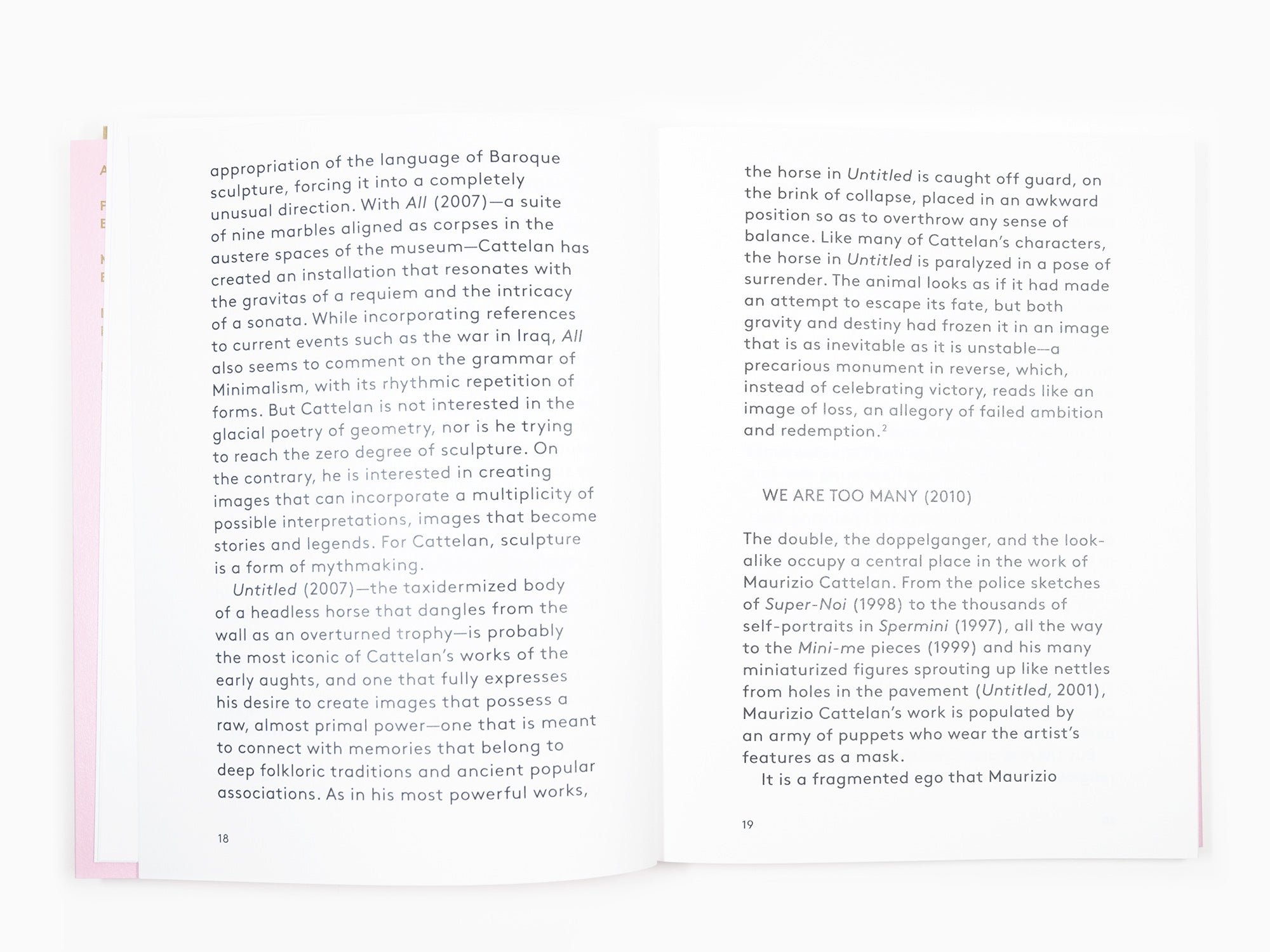 Maurizio Cattelan - 2000 mots