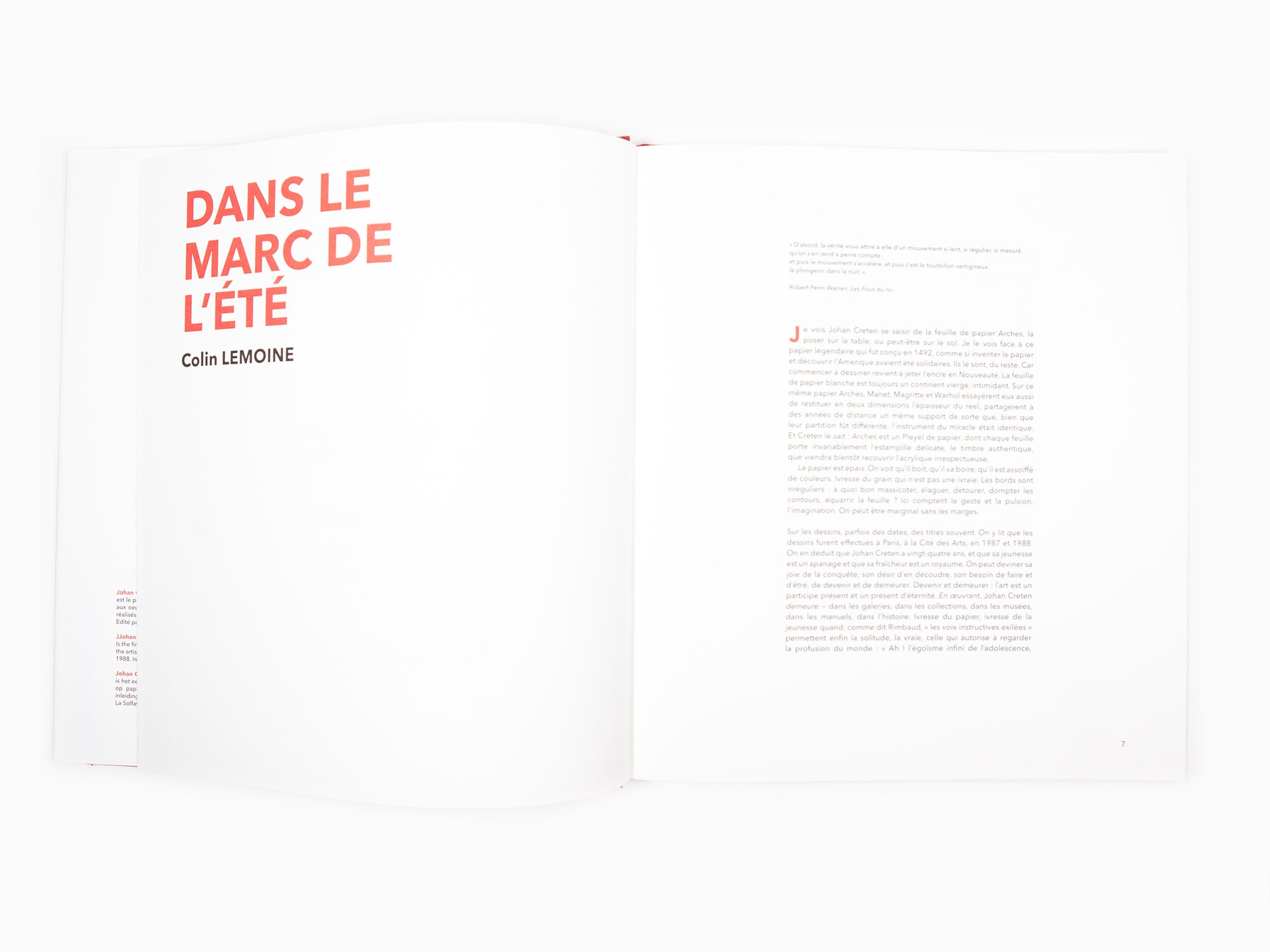 Johan Creten - Le dessin à blanc