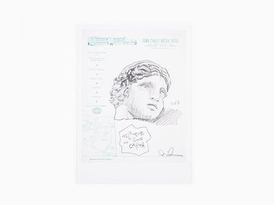 Daniel Arsham - Carte postale "Town Chalet Motor : Study for Sunken Melpomene, 2023" (en anglais)