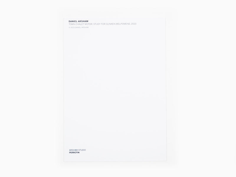 Daniel Arsham - Carte postale "Town Chalet Motor : Study for Sunken Melpomene, 2023" (en anglais)