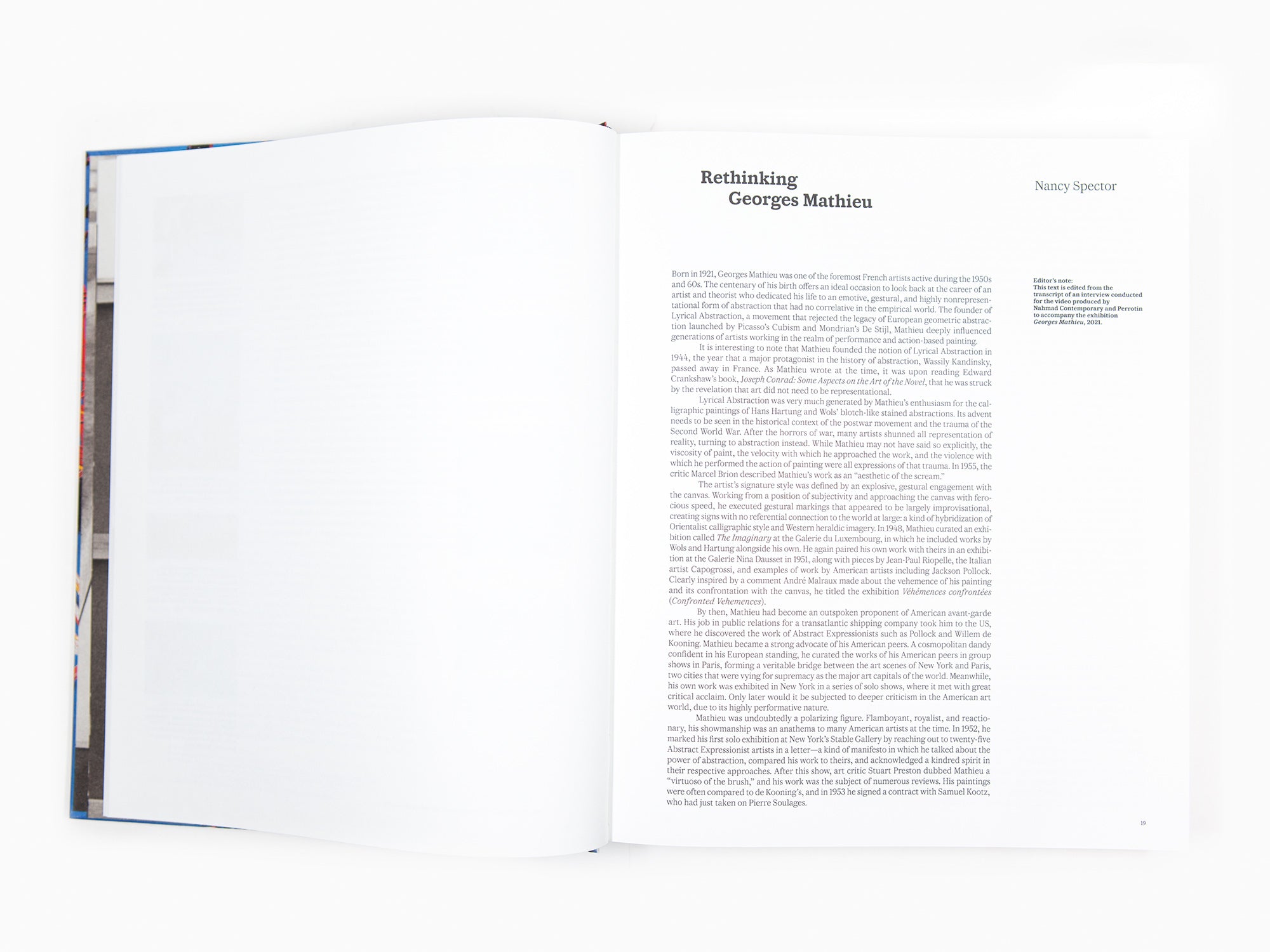 Georges Mathieu - Perrotin monographie