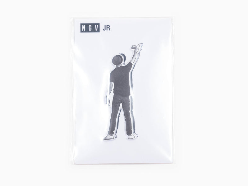 JR - Collage de l'autocollant Puffy