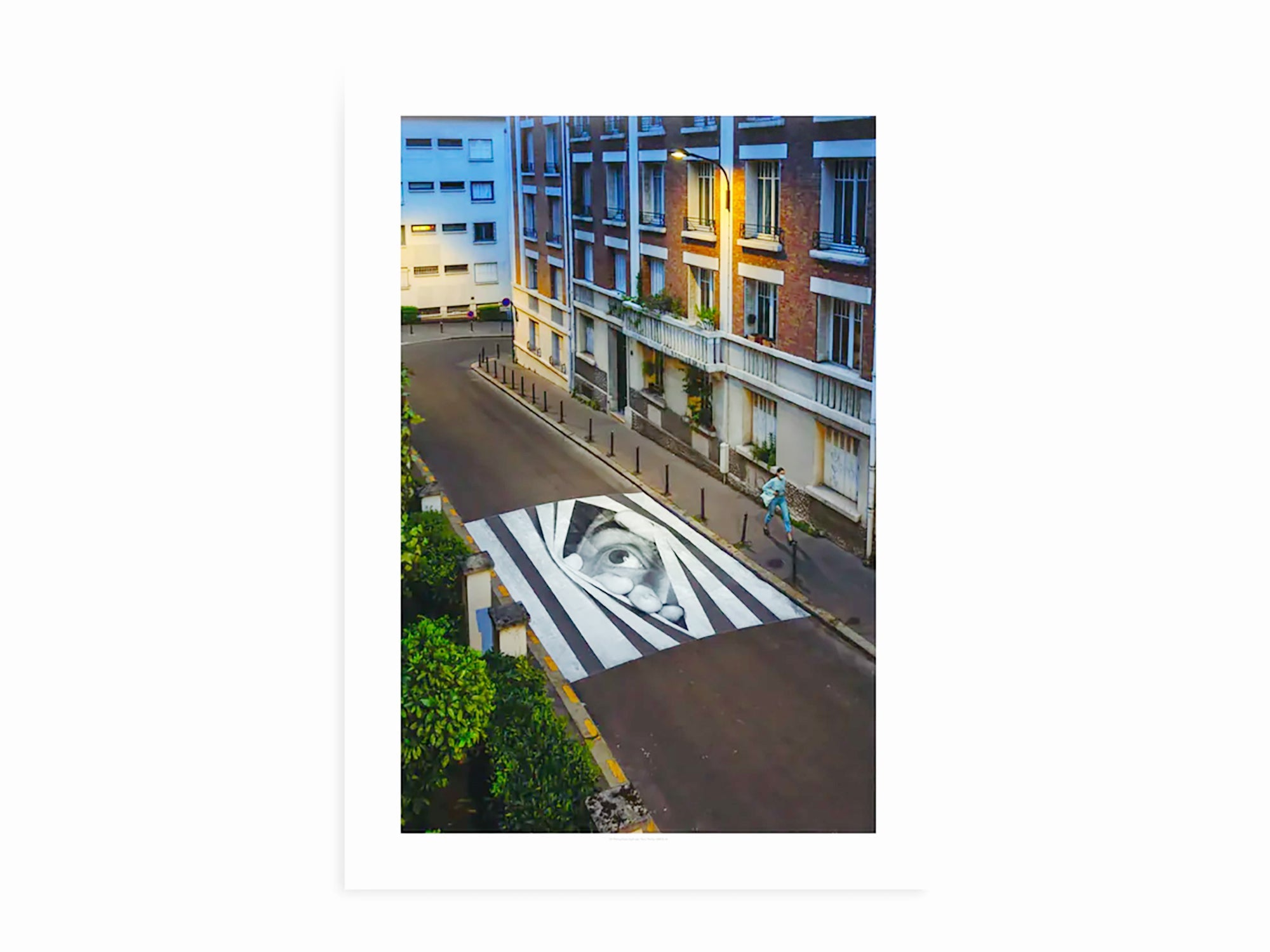 JR - Poster Finding Hope, vue de nuit, Paris, France, 2020