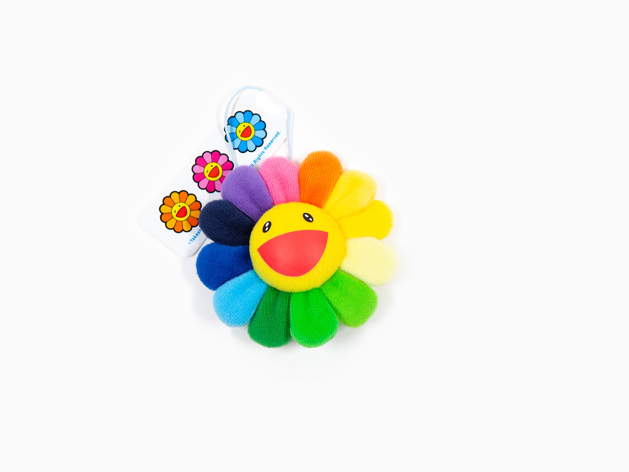 Takashi Murakami - Porte-clés peluche fleur - Arc-en-ciel