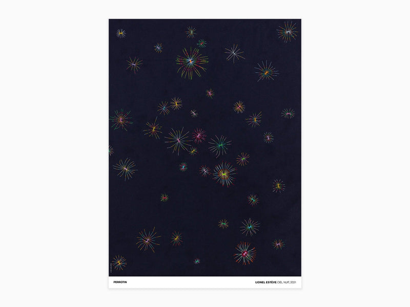 Lionel Estève - Ciel nuit, 2021 (signé poster)