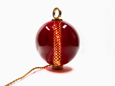 Jean-Michel Othoniel - Lampe perle Ambre Rouge 15cm (22EN108)