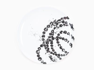 Jean-Michel Othoniel - Assiette mignardise " Rose du Louvre " noire en porcelaine