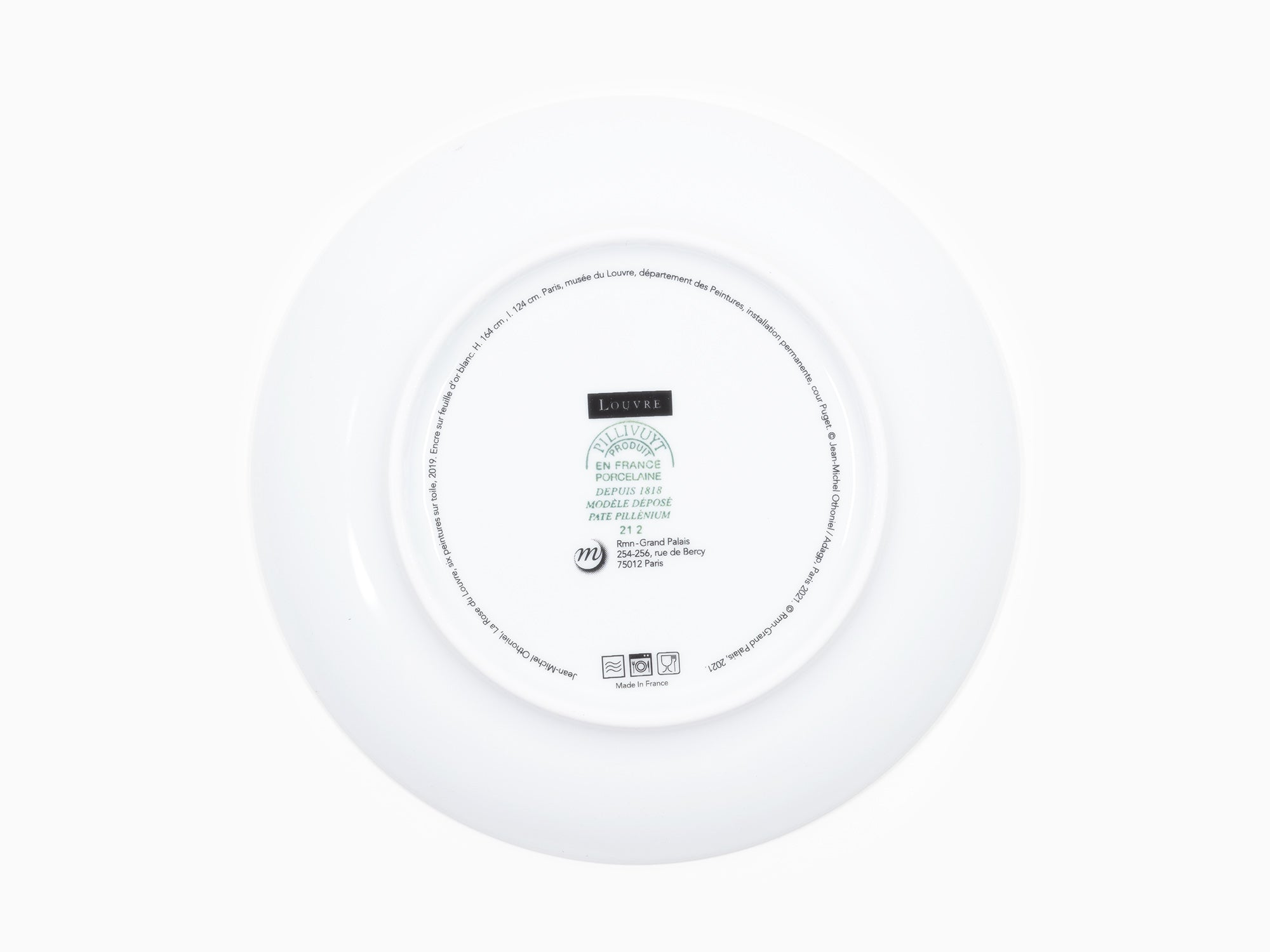 Jean-Michel Othoniel - Assiette mignardise " Rose du Louvre " noire en porcelaine