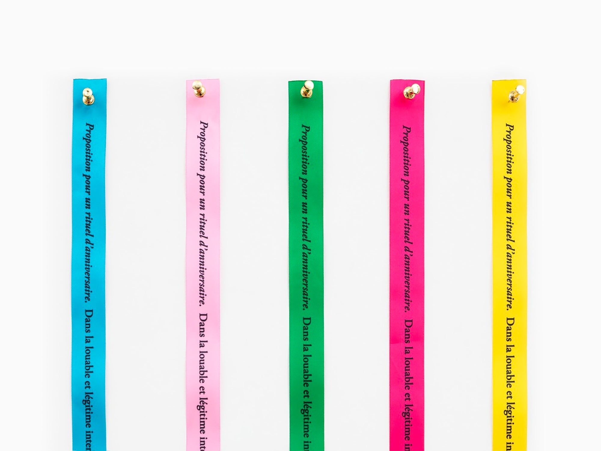 Sophie Calle - Ruban "Proposition pour un rituel d'anniversaire" - Jaune