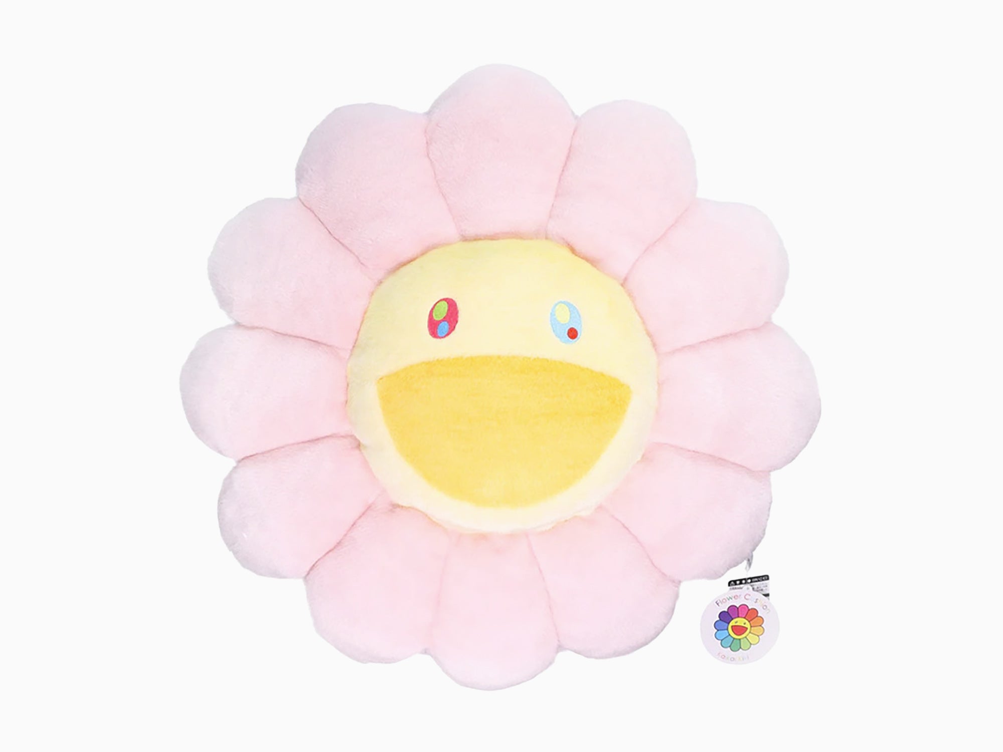 Takashi Murakami - coussin fleur - 60 cm - rose clair