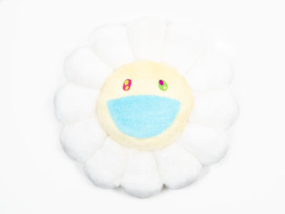 Takashi MURAKAMI - Coussin Fleur - 30 cm - Blanc (bouche bleue)