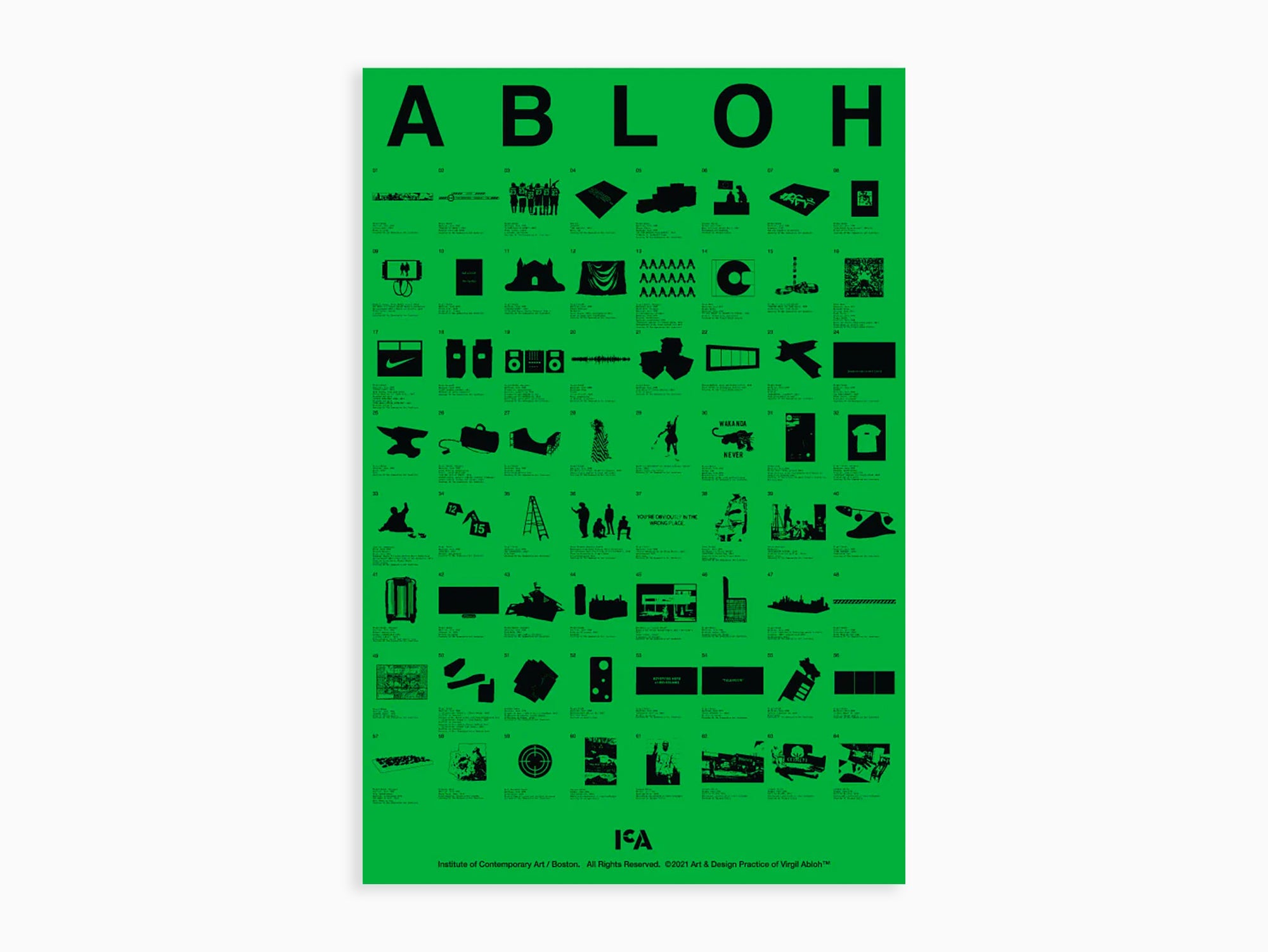 Virgil Abloh - Poster l'exposition "Figures of Speech" de l'ICA, 2021
